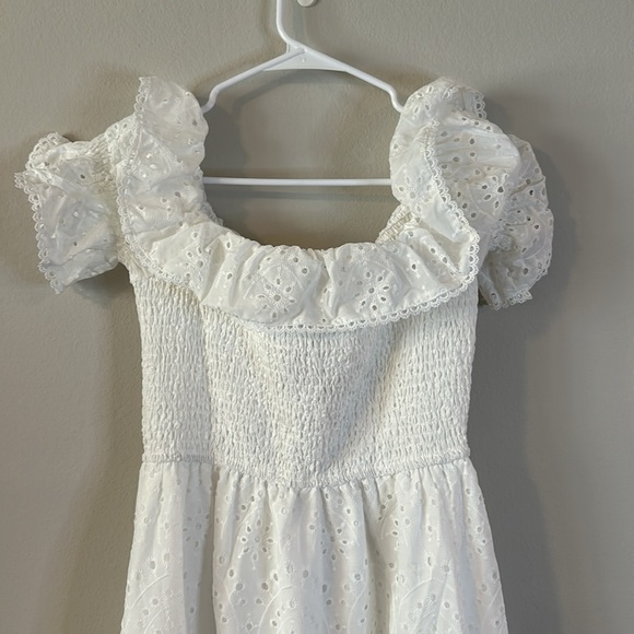 Simplee Off Shoulder Ruffle Trim Schiffy Dress - Picture 5 of 11